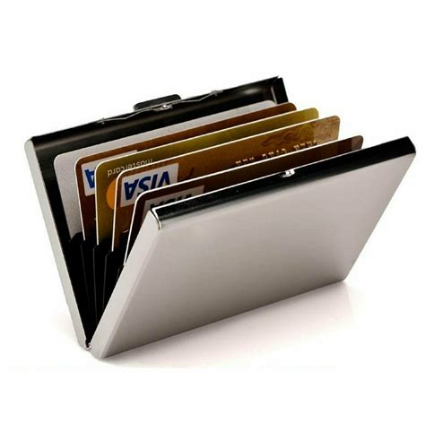 credit card id holder stainless steel rfid blocking|rfid friendly badge holders.